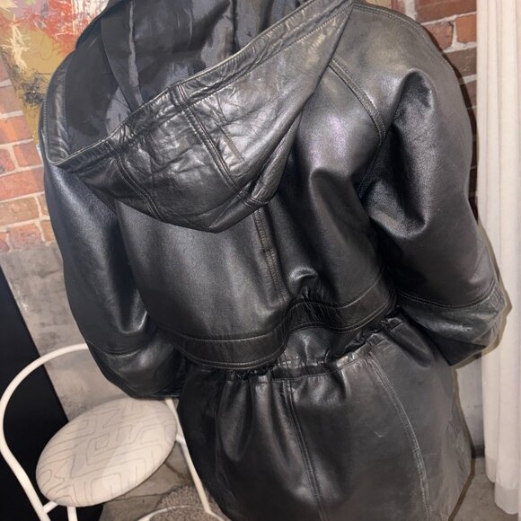 Vintage Black Genuine Leather Prince du Cuir Jacket S - Picture 3 of 16